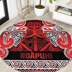 Aotearoa Iwi Ngapuhi Round Carpet Maori Wharenui House Tribal Pattern