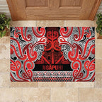 Aotearoa Iwi Ngapuhi Rubber Doormat Maori Wharenui House Tribal Pattern
