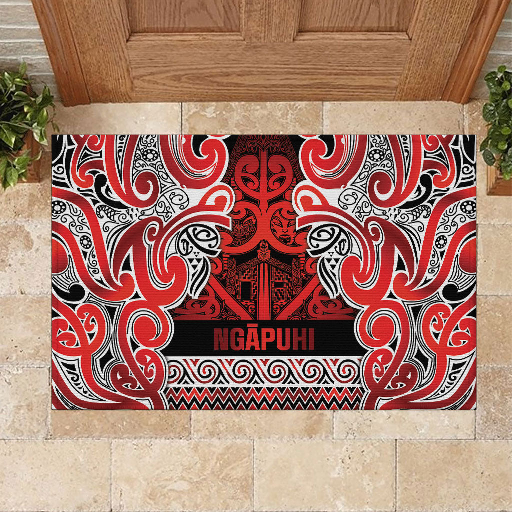 Aotearoa Iwi Ngapuhi Rubber Doormat Maori Wharenui House Tribal Pattern