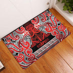 Aotearoa Iwi Ngapuhi Rubber Doormat Maori Wharenui House Tribal Pattern