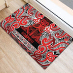 Aotearoa Iwi Ngapuhi Rubber Doormat Maori Wharenui House Tribal Pattern