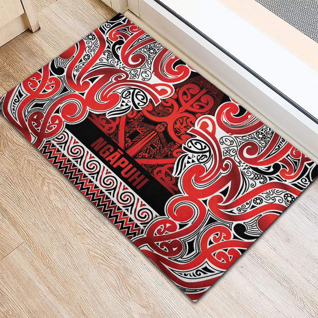 Aotearoa Iwi Ngapuhi Rubber Doormat Maori Wharenui House Tribal Pattern