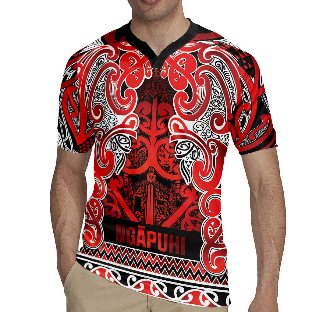 Aotearoa Iwi Ngapuhi Rugby Jersey Maori Wharenui House Tribal Pattern