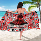 Aotearoa Iwi Ngapuhi Sarong Maori Wharenui House Tribal Pattern