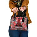 Aotearoa Iwi Ngapuhi Shoulder Handbag Maori Wharenui House Tribal Pattern