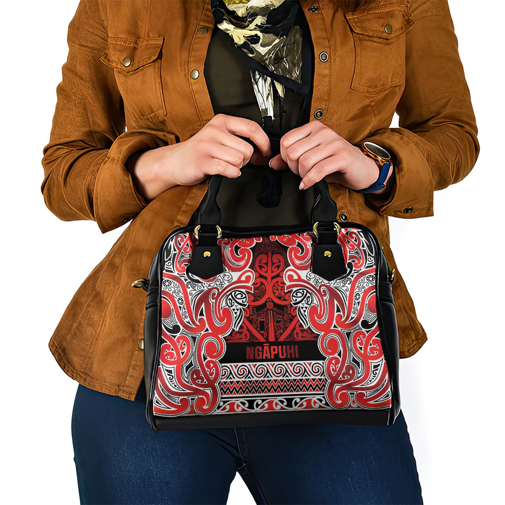 Aotearoa Iwi Ngapuhi Shoulder Handbag Maori Wharenui House Tribal Pattern