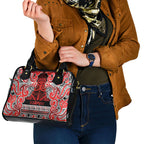 Aotearoa Iwi Ngapuhi Shoulder Handbag Maori Wharenui House Tribal Pattern