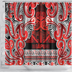 Aotearoa Iwi Ngapuhi Shower Curtain Maori Wharenui House Tribal Pattern