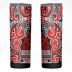 Aotearoa Iwi Ngapuhi Skinny Tumbler Maori Wharenui House Tribal Pattern