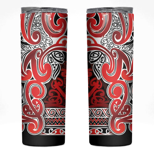 Aotearoa Iwi Ngapuhi Skinny Tumbler Maori Wharenui House Tribal Pattern