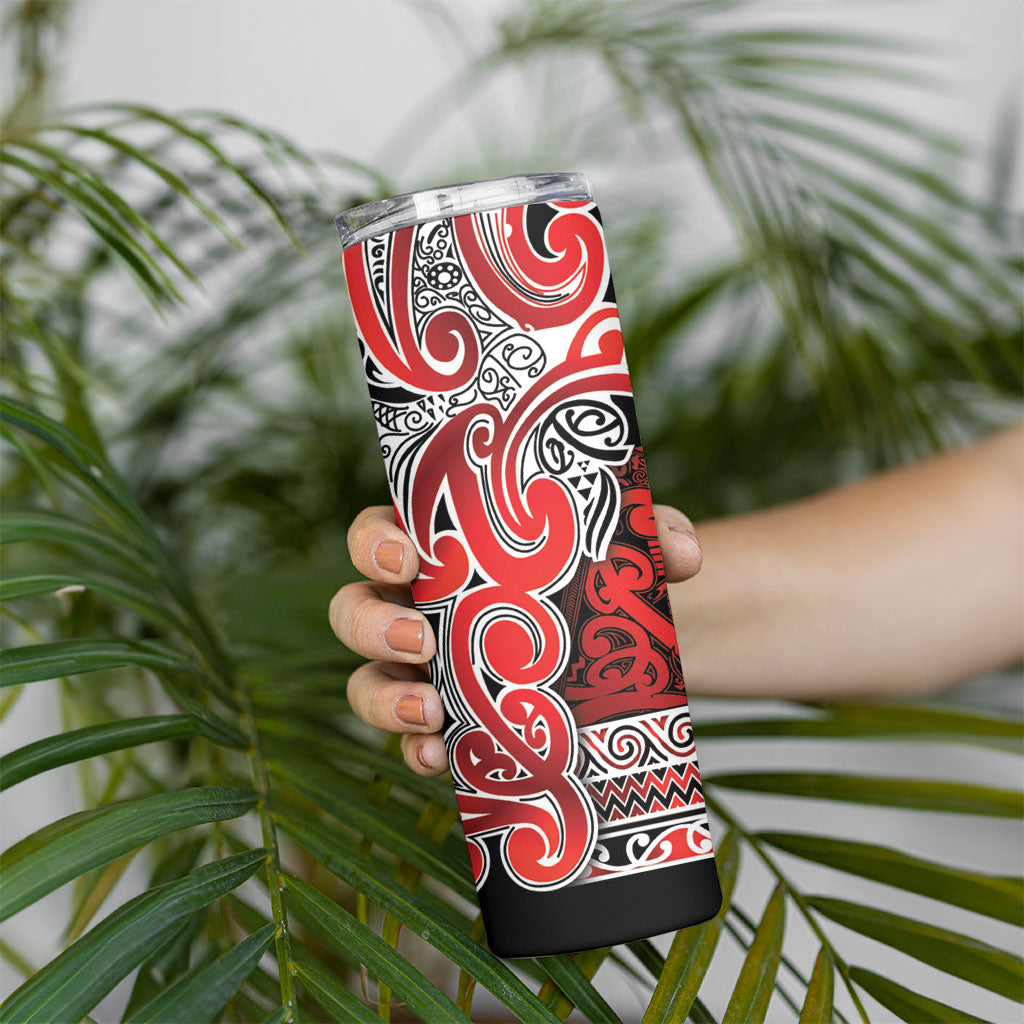 Aotearoa Iwi Ngapuhi Skinny Tumbler Maori Wharenui House Tribal Pattern