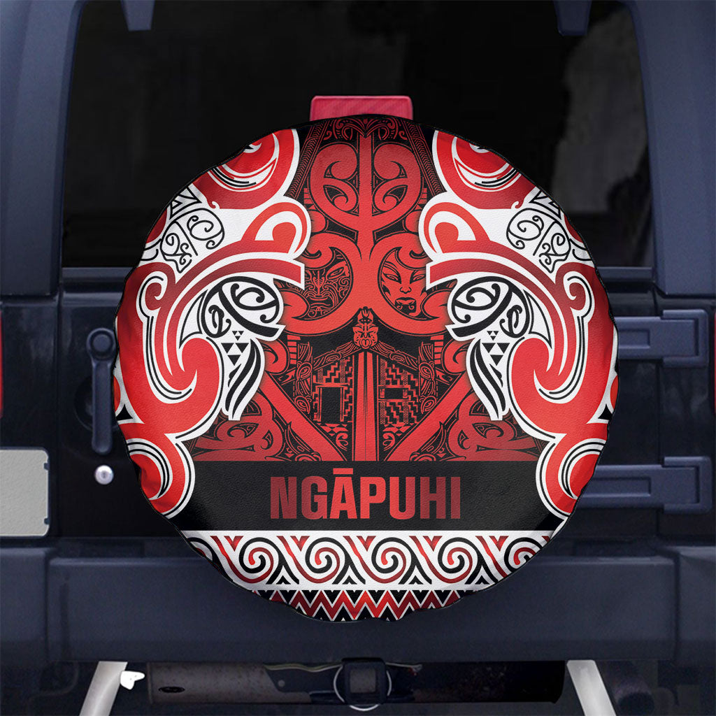 Aotearoa Iwi Ngapuhi Spare Tire Cover Maori Wharenui House Tribal Pattern