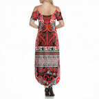 Aotearoa Iwi Ngapuhi Summer Maxi Dress Maori Wharenui House Tribal Pattern