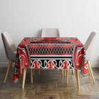 Aotearoa Iwi Ngapuhi Tablecloth Maori Wharenui House Tribal Pattern