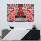 Aotearoa Iwi Ngapuhi Tapestry Maori Wharenui House Tribal Pattern