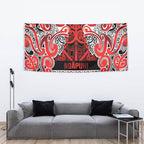 Aotearoa Iwi Ngapuhi Tapestry Maori Wharenui House Tribal Pattern