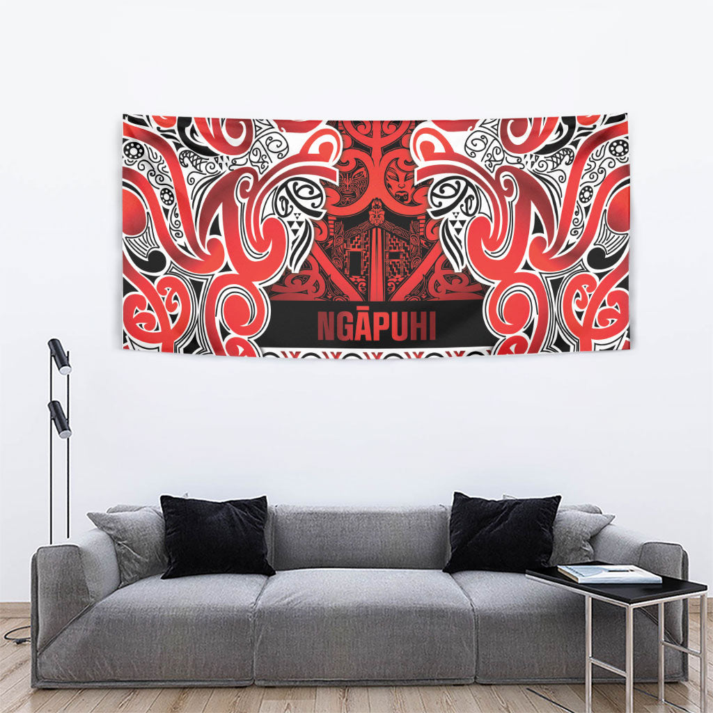 Aotearoa Iwi Ngapuhi Tapestry Maori Wharenui House Tribal Pattern