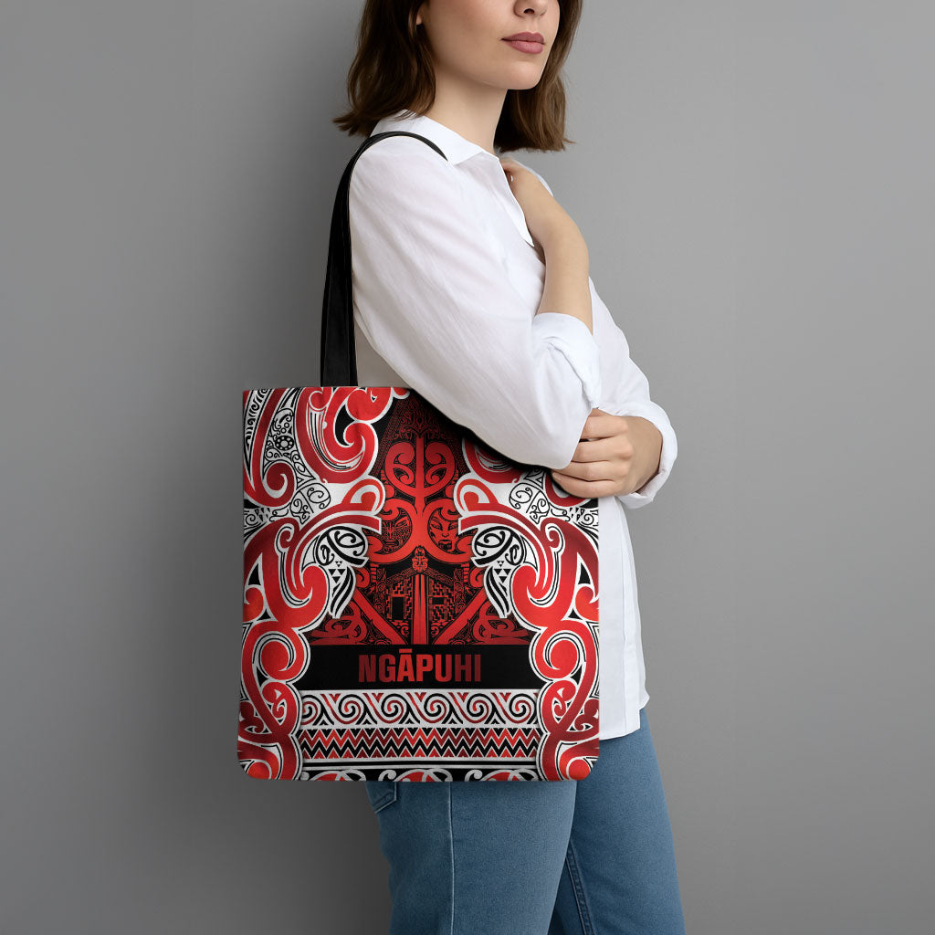 Aotearoa Iwi Ngapuhi Tote Bag Maori Wharenui House Tribal Pattern