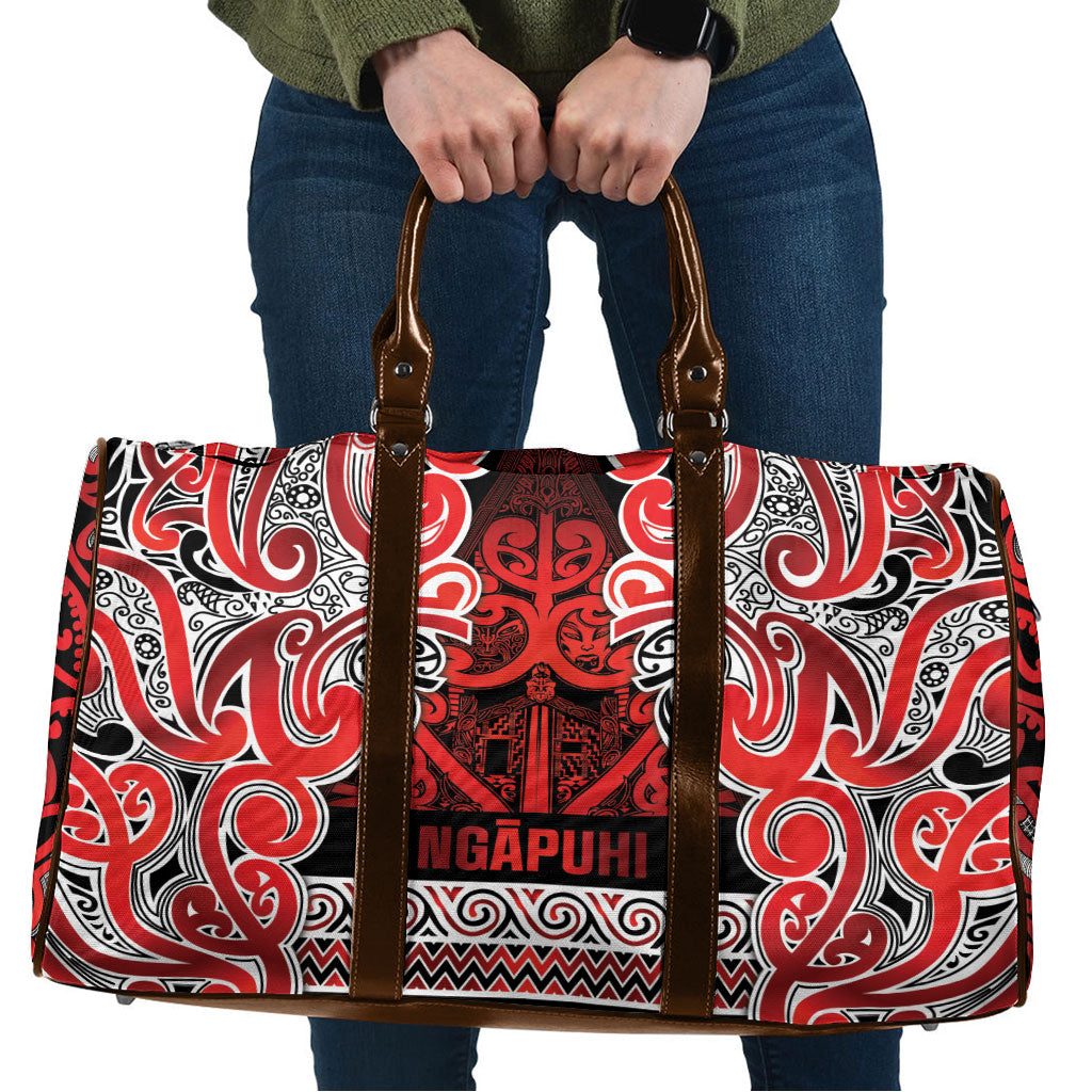 Aotearoa Iwi Ngapuhi Travel Bag Maori Wharenui House Tribal Pattern