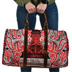 Aotearoa Iwi Ngapuhi Travel Bag Maori Wharenui House Tribal Pattern