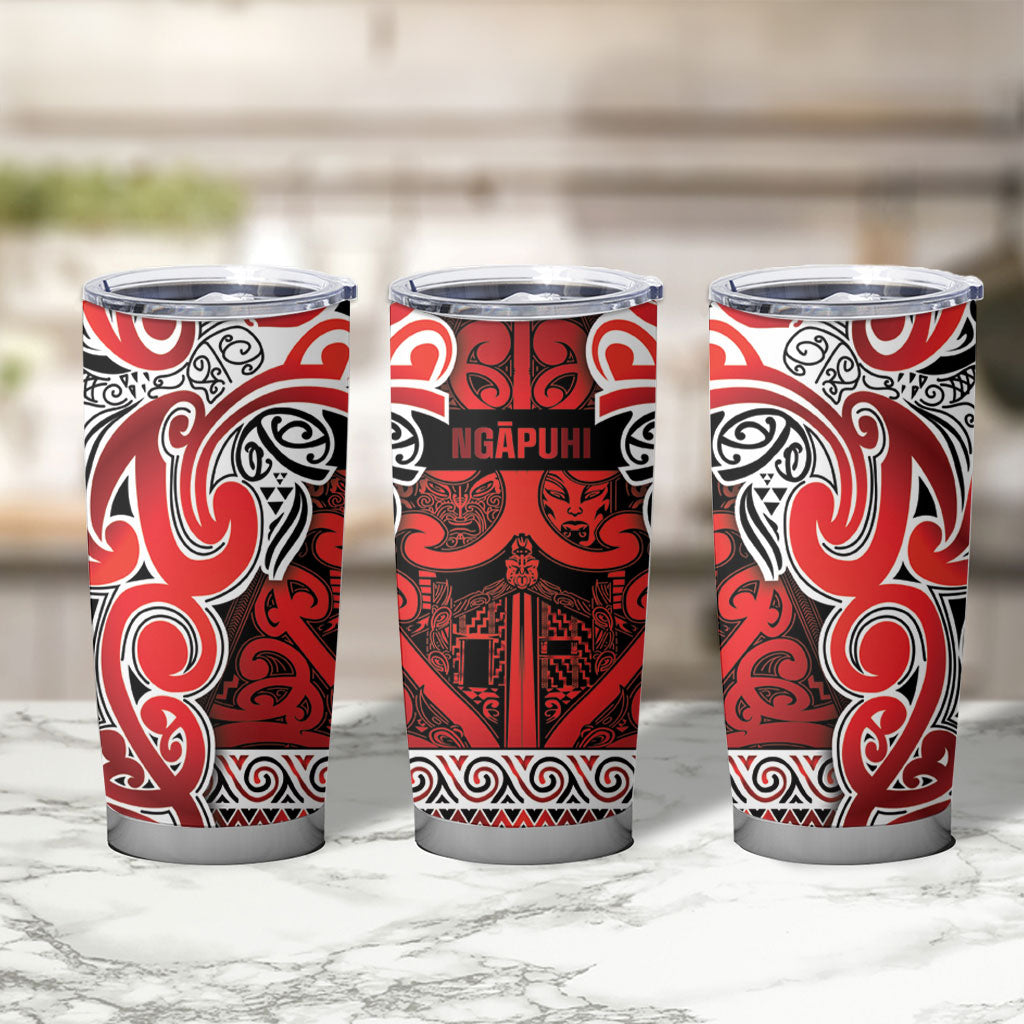 Aotearoa Iwi Ngapuhi Tumbler Cup Maori Wharenui House Tribal Pattern