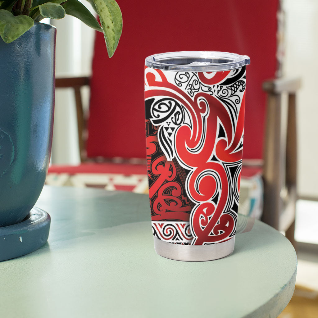 Aotearoa Iwi Ngapuhi Tumbler Cup Maori Wharenui House Tribal Pattern