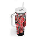 Aotearoa Iwi Ngapuhi Tumbler With Handle Maori Wharenui House Tribal Pattern