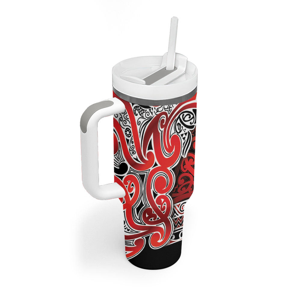 Aotearoa Iwi Ngapuhi Tumbler With Handle Maori Wharenui House Tribal Pattern