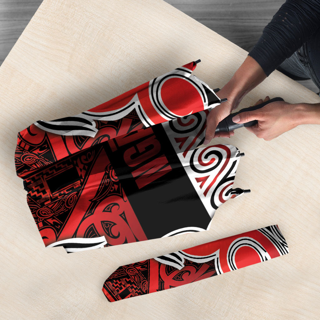 Aotearoa Iwi Ngapuhi Umbrella Maori Wharenui House Tribal Pattern