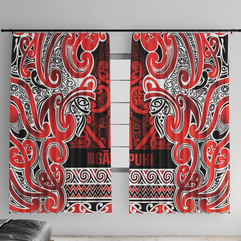 Aotearoa Iwi Ngapuhi Window Curtain Maori Wharenui House Tribal Pattern