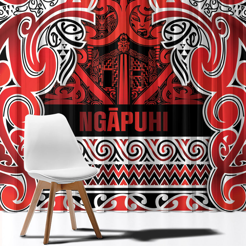 Aotearoa Iwi Ngapuhi Window Curtain Maori Wharenui House Tribal Pattern