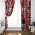 Aotearoa Iwi Ngapuhi Window Curtain Maori Wharenui House Tribal Pattern