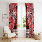 Aotearoa Iwi Ngapuhi Window Curtain Maori Wharenui House Tribal Pattern