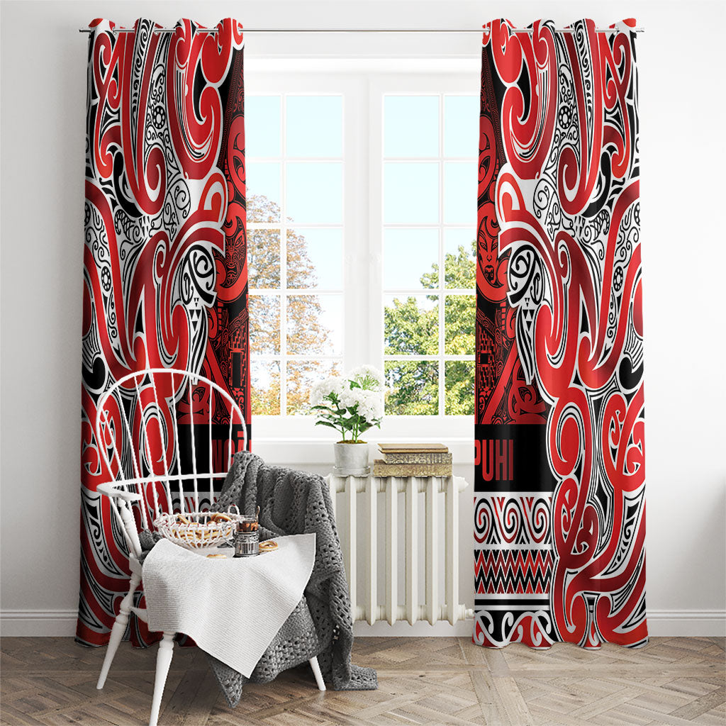 Aotearoa Iwi Ngapuhi Window Curtain Maori Wharenui House Tribal Pattern