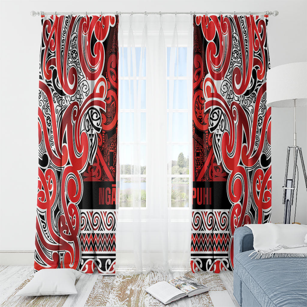 Aotearoa Iwi Ngapuhi Window Curtain Maori Wharenui House Tribal Pattern