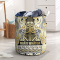 Aotearoa Iwi Ngati Whatua Laundry Basket Maori Wharenui House Tribal Pattern
