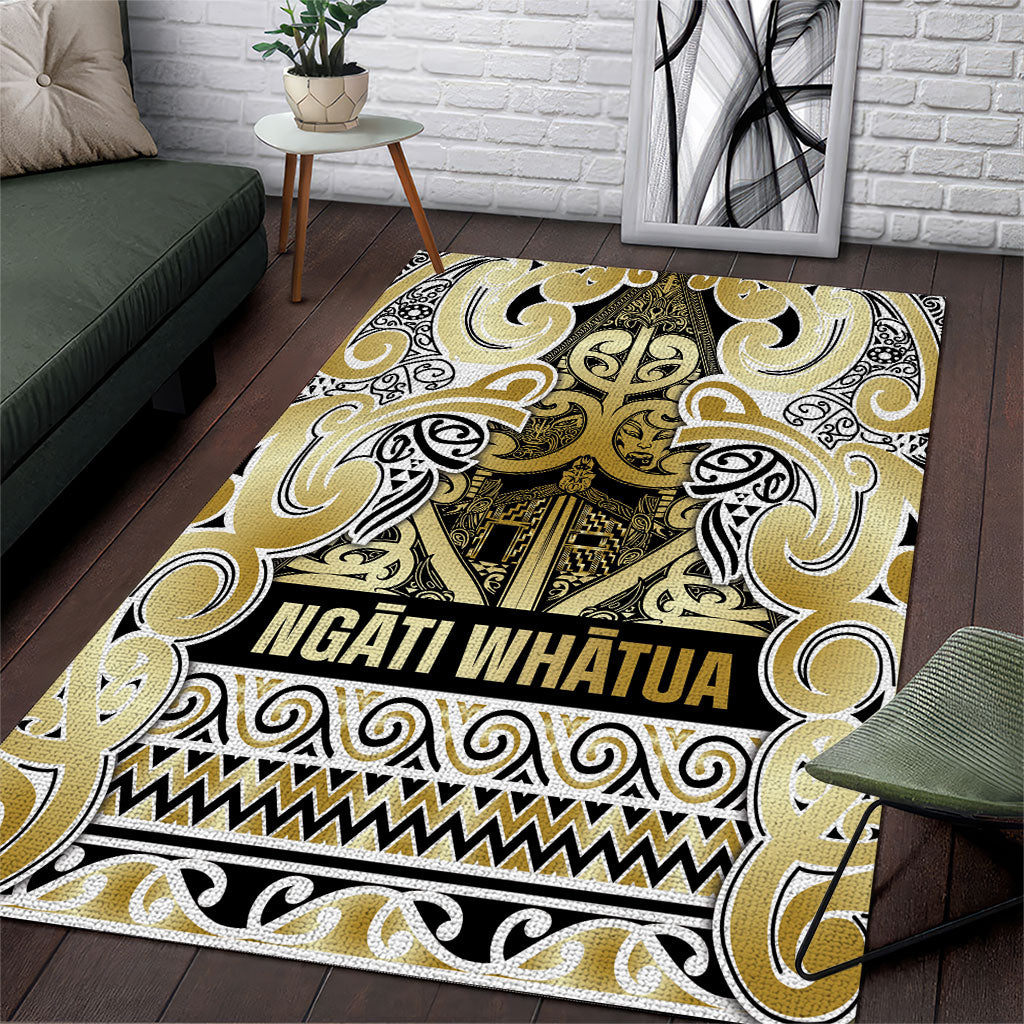 Aotearoa Iwi Ngati Whatua Area Rug Maori Wharenui House Tribal Pattern