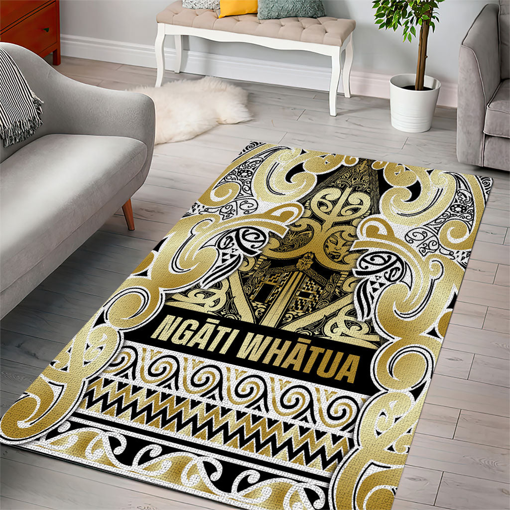 Aotearoa Iwi Ngati Whatua Area Rug Maori Wharenui House Tribal Pattern
