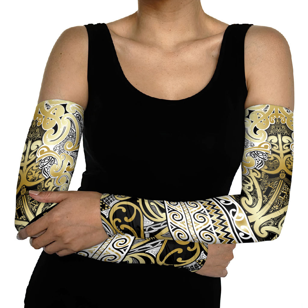 Aotearoa Iwi Ngati Whatua Arm Sleeves Maori Wharenui House Tribal Pattern