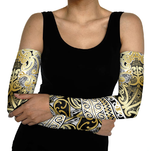 Aotearoa Iwi Ngati Whatua Arm Sleeves Maori Wharenui House Tribal Pattern