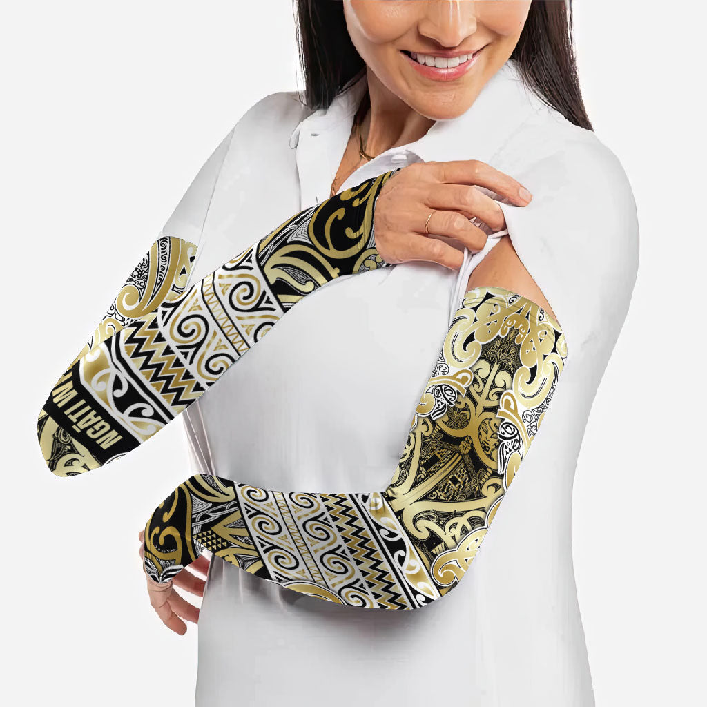 Aotearoa Iwi Ngati Whatua Arm Sleeves Maori Wharenui House Tribal Pattern
