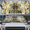 Aotearoa Iwi Ngati Whatua Auto Sun Shade Maori Wharenui House Tribal Pattern