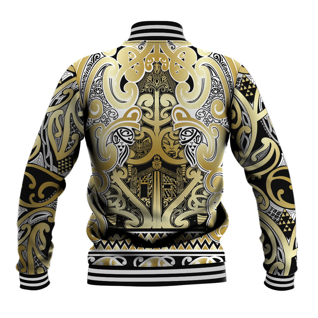 Aotearoa Iwi Ngati Whatua Baseball Jacket Maori Wharenui House Tribal Pattern