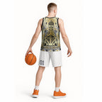 Aotearoa Iwi Ngati Whatua Basketball Jersey Maori Wharenui House Tribal Pattern