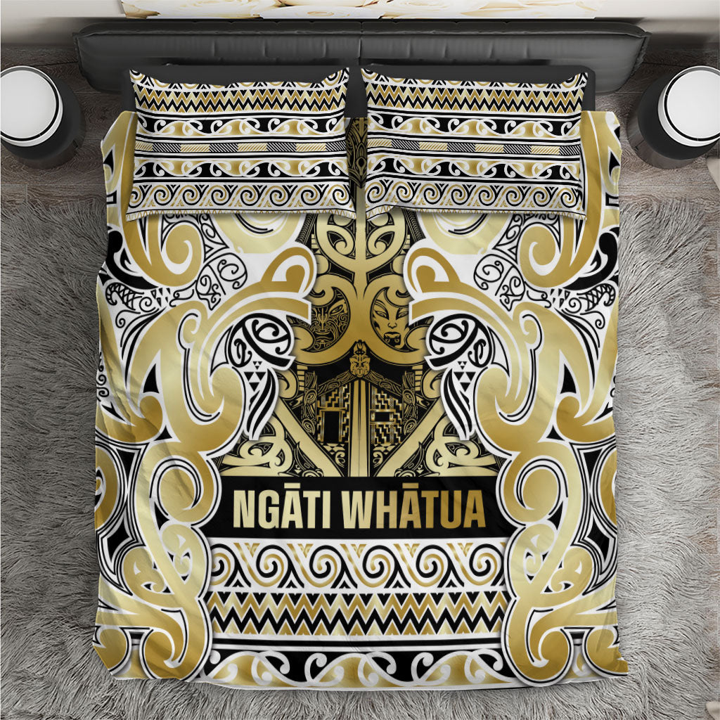 Aotearoa Iwi Ngati Whatua Bedding Set Maori Wharenui House Tribal Pattern