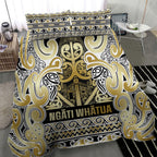Aotearoa Iwi Ngati Whatua Bedding Set Maori Wharenui House Tribal Pattern