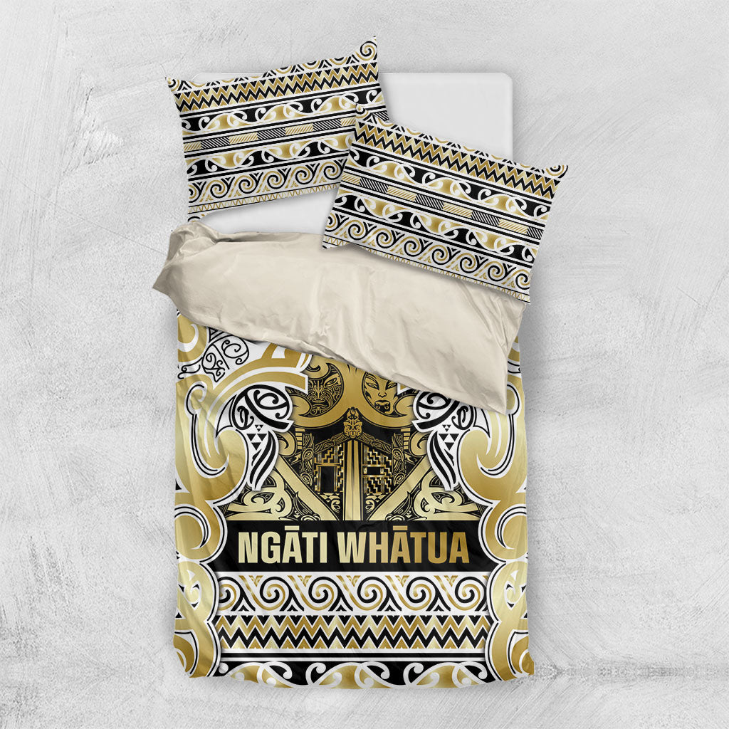 Aotearoa Iwi Ngati Whatua Bedding Set Maori Wharenui House Tribal Pattern