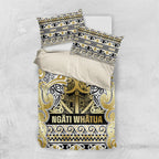 Aotearoa Iwi Ngati Whatua Bedding Set Maori Wharenui House Tribal Pattern