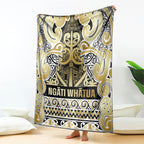 Aotearoa Iwi Ngati Whatua Blanket Maori Wharenui House Tribal Pattern