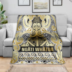 Aotearoa Iwi Ngati Whatua Blanket Maori Wharenui House Tribal Pattern